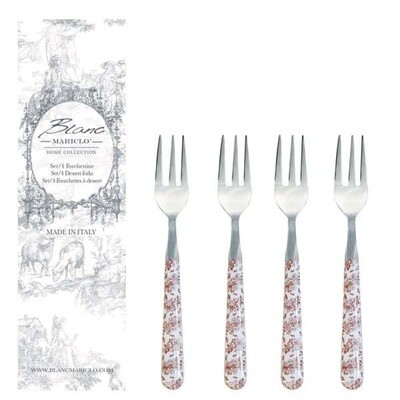 Set 4 forchette dolce Diana Rose