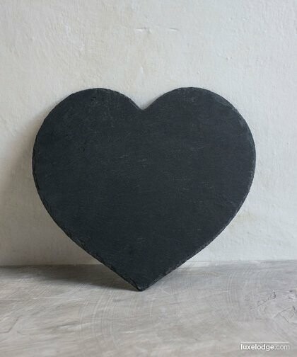 Posto tavola cuore ardesia