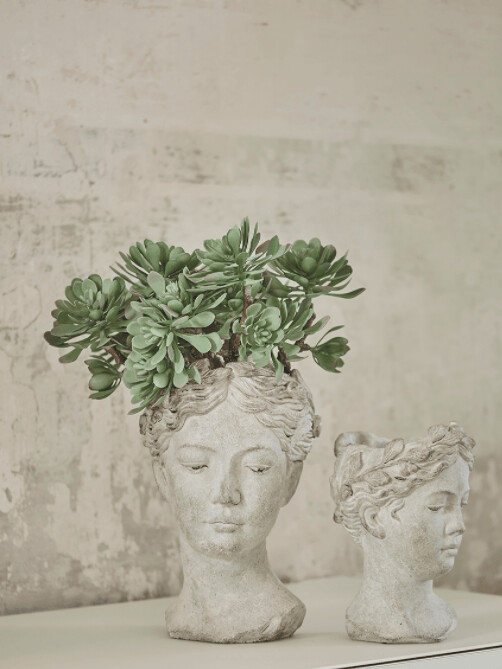 Vaso cemento testa h.27cm Vaso cemento testa h.27cm