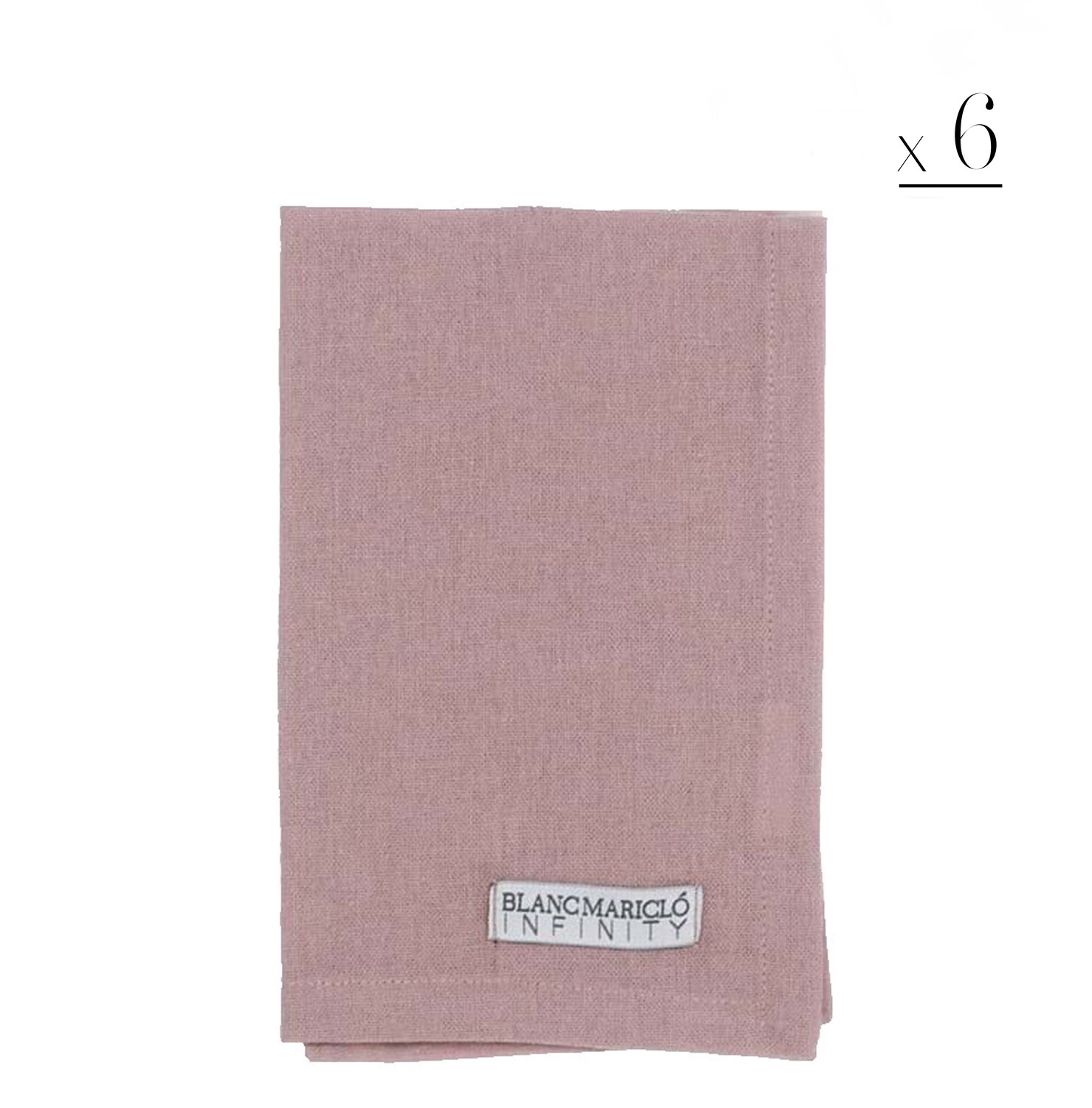 Set 6 tovaglioli Infinity rosa