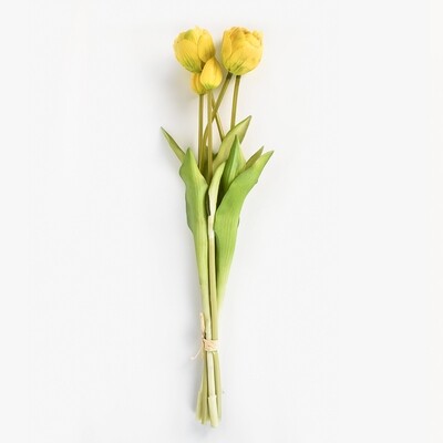 Mazzo tulipani Real Touch gialli
