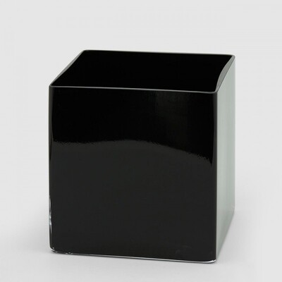 Vaso cubo nero