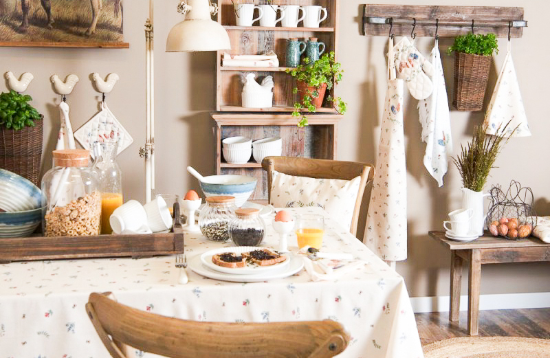 Tovaglia gallo e gallina 130x180cm