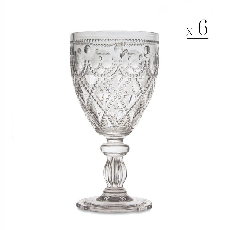 Set 6 bicchieri vino Diamante