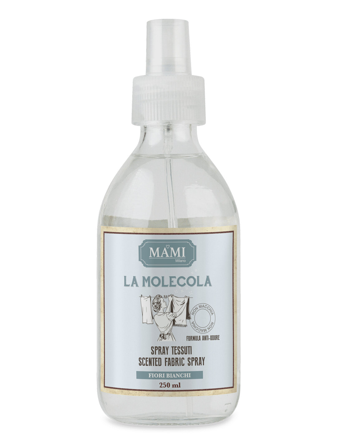 Molecola Spray tessuti Mami Milano Fiori Bianchi - In Vetro
