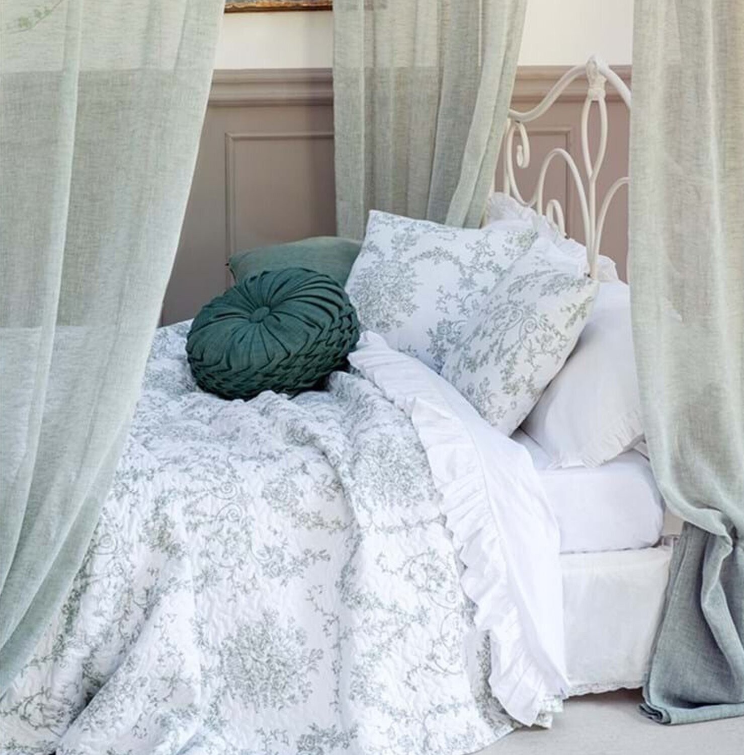 Trapunta matrimoniale Toile de jouy