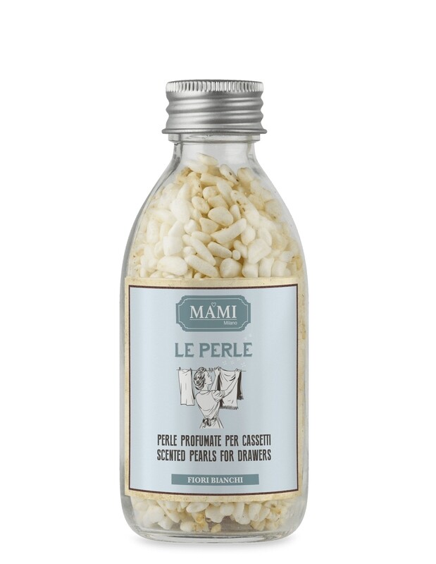 Perle Profumate cassetti Mami Milano Fiori Bianchi - In Vetro