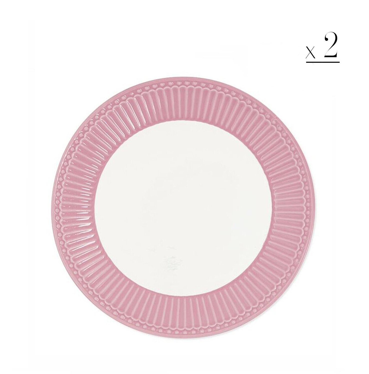 Set 2 piatti lunch Alice dusty rose