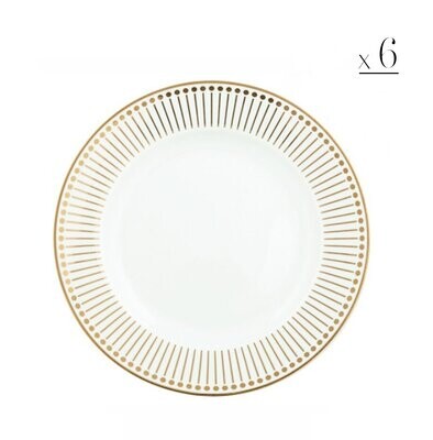 Set 6 piatti piani gold