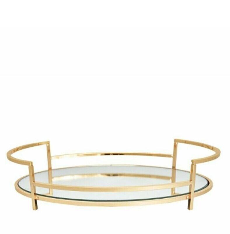 Vassoio specchio gold