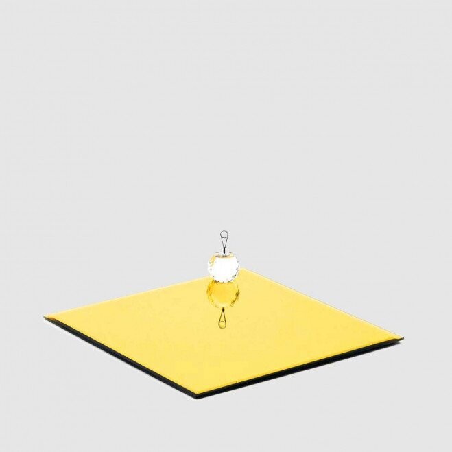 Base specchio quadrata oro