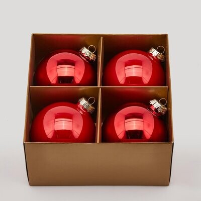 Set 4 sfere vetro mix 10cm