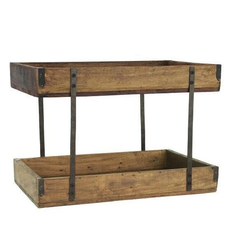 Vassoio in legno 2 ripiani