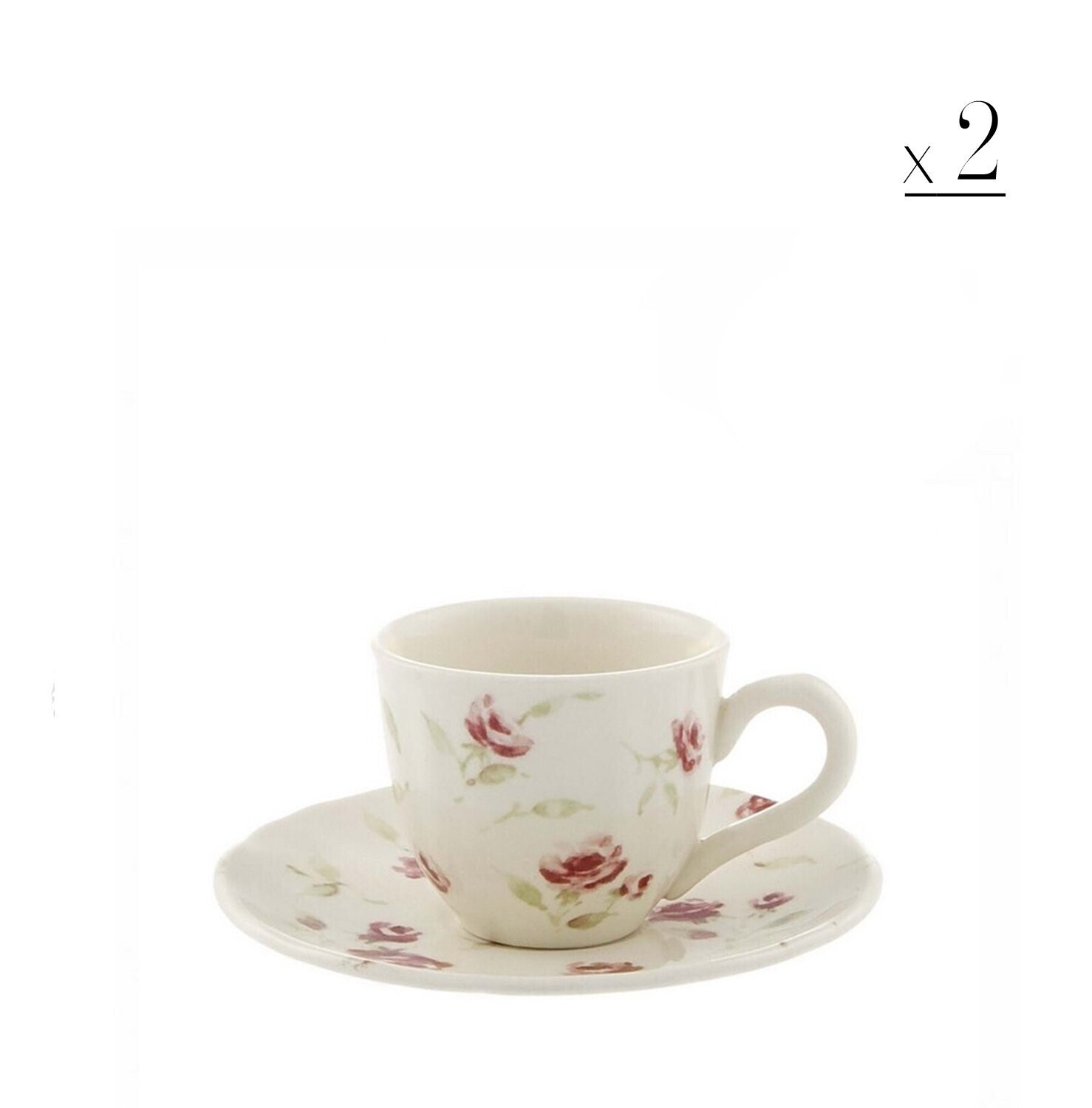Set 2 tazzine caffè Floret