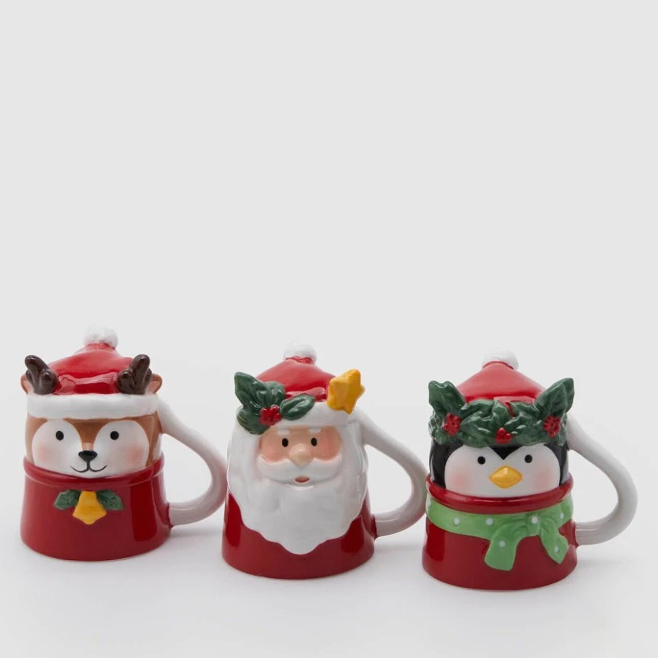 Tazzina pinguino/babbo natale/renna