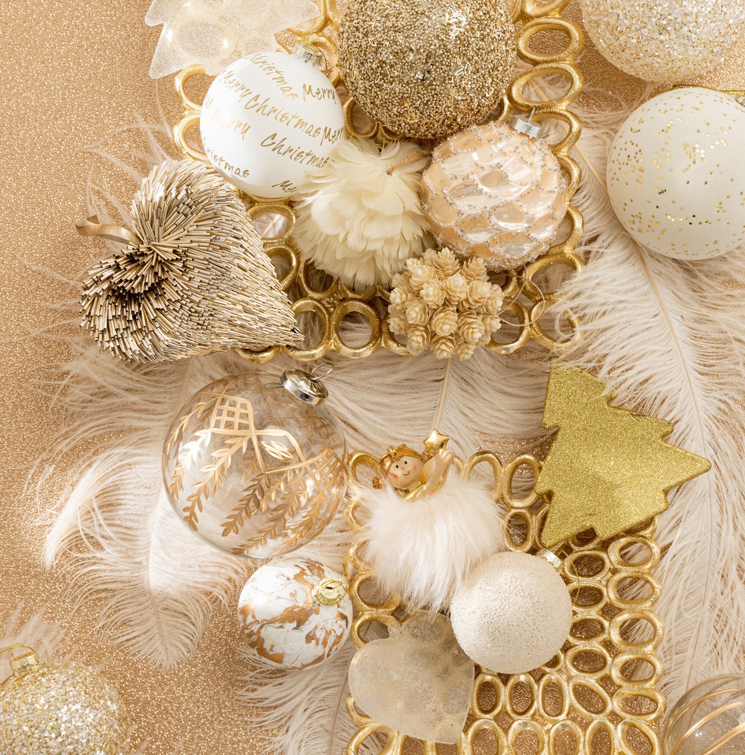 Sfera vetro paillettes