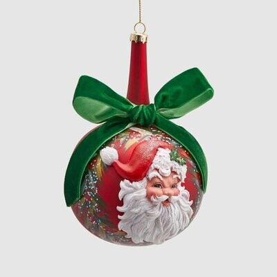 Sfera vetro babbo natale