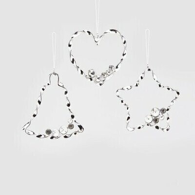 Decori pendenti Stella/Cuore/Campana