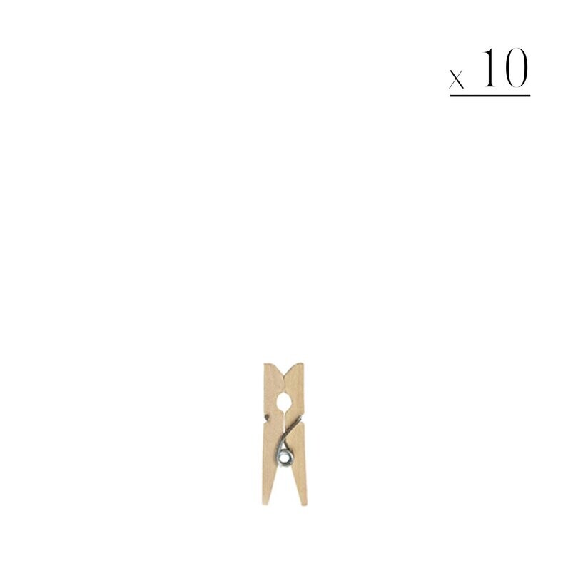 Set 10 clip legno