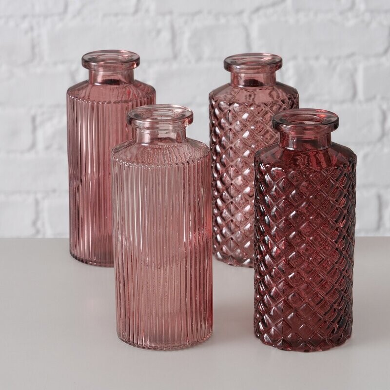 Set 4 vasetti vetro