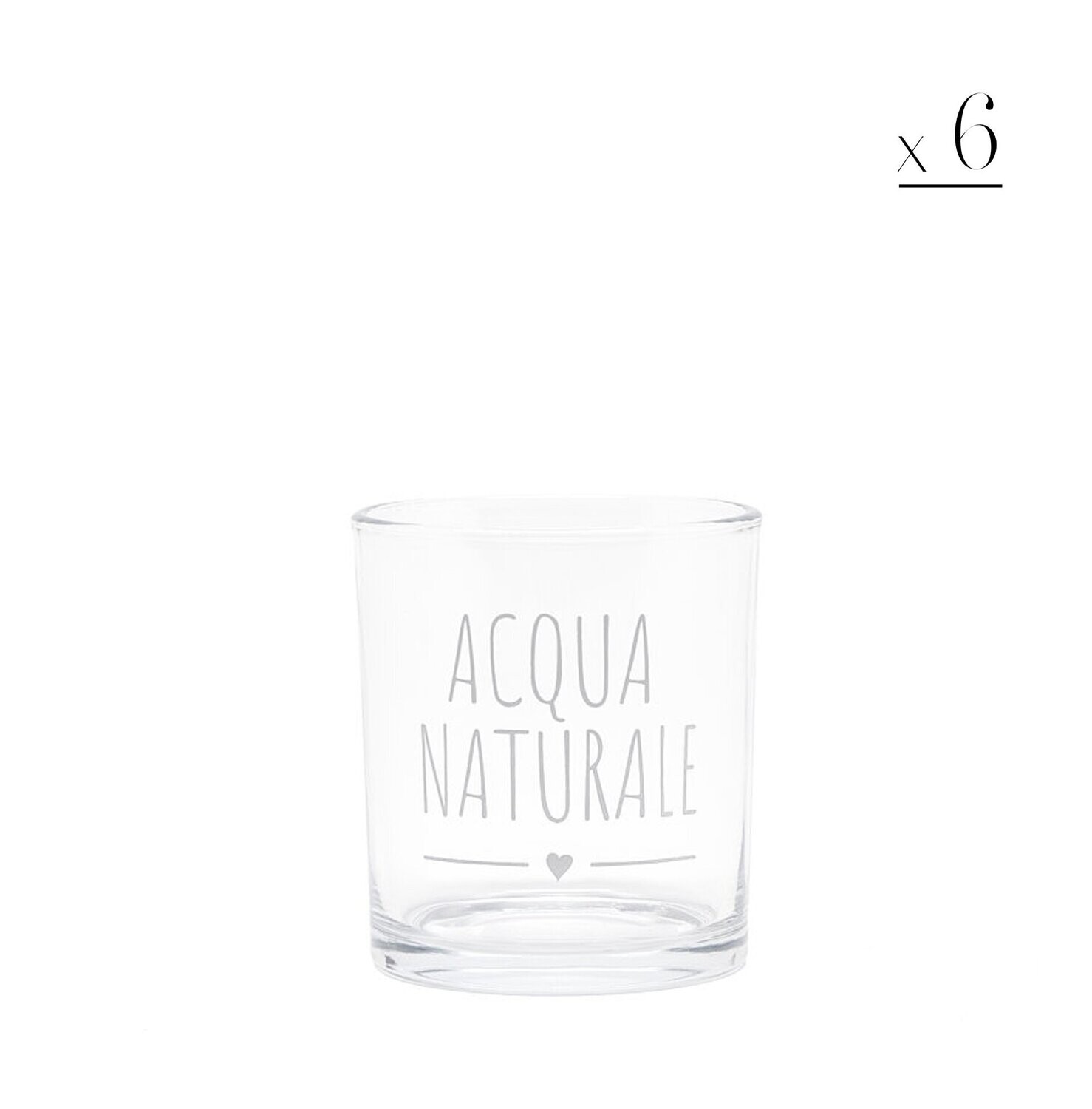 Set 6 bicchieri acqua naturale