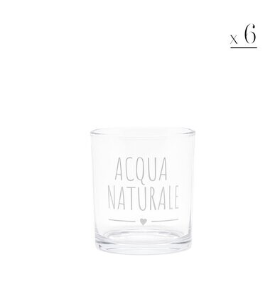 Set 6 bicchieri acqua naturale