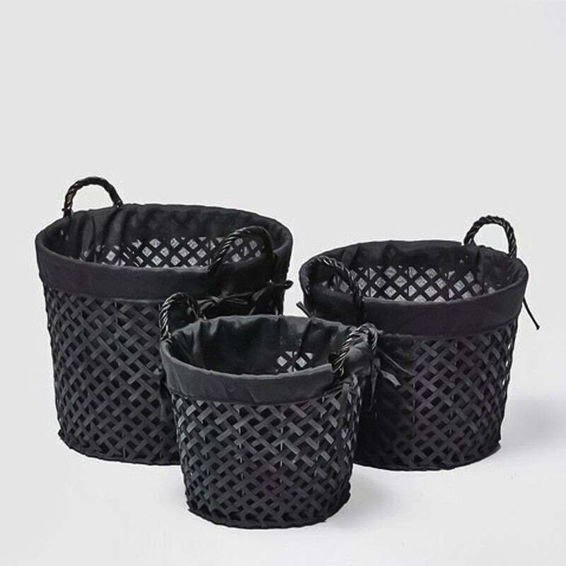 Cesto rotondo nero