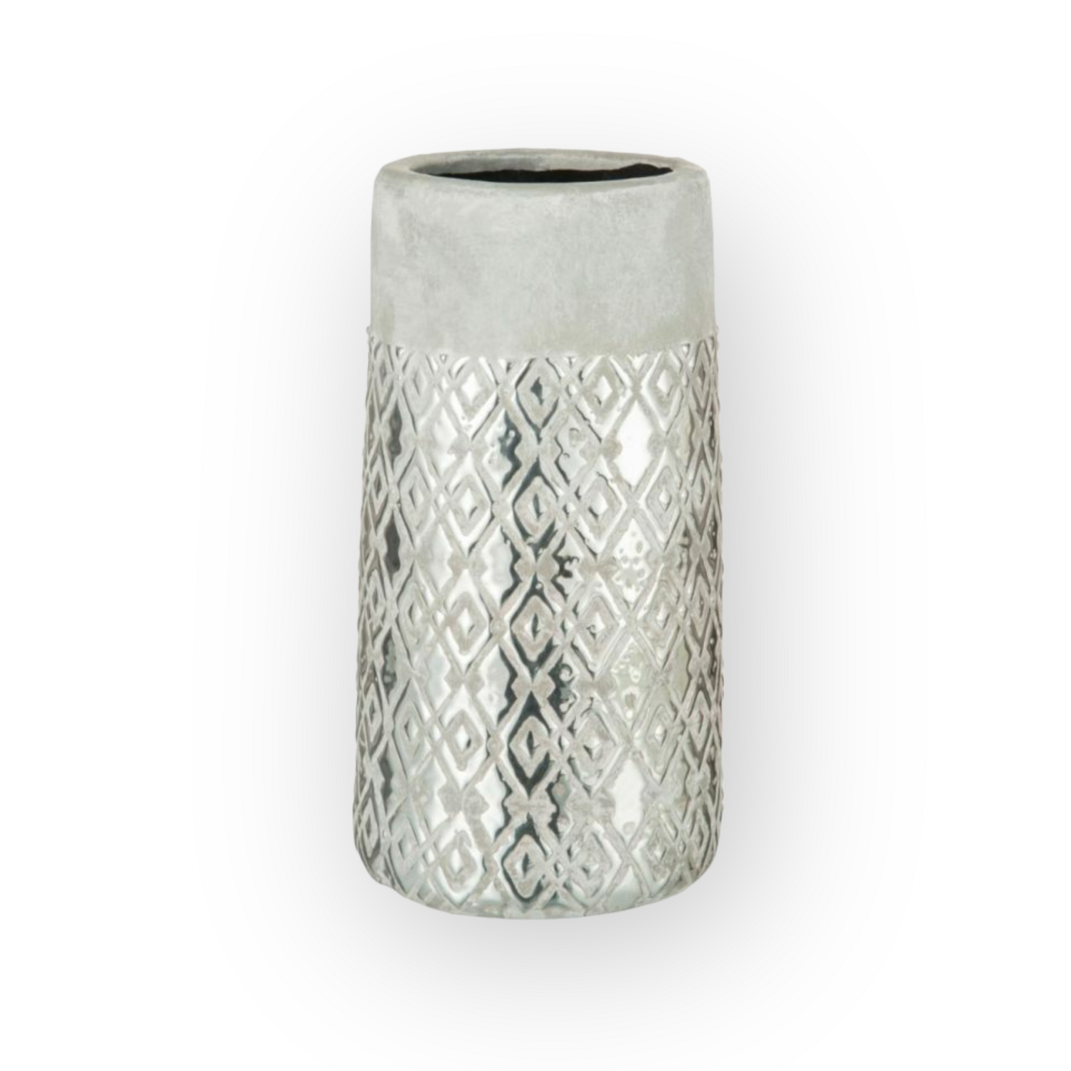 Vaso in Ceramica Mosaic Silver