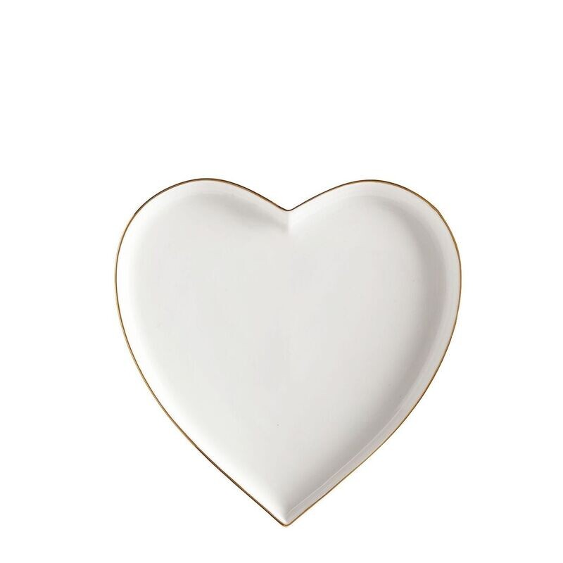 Vassoio cuore 13cm oro