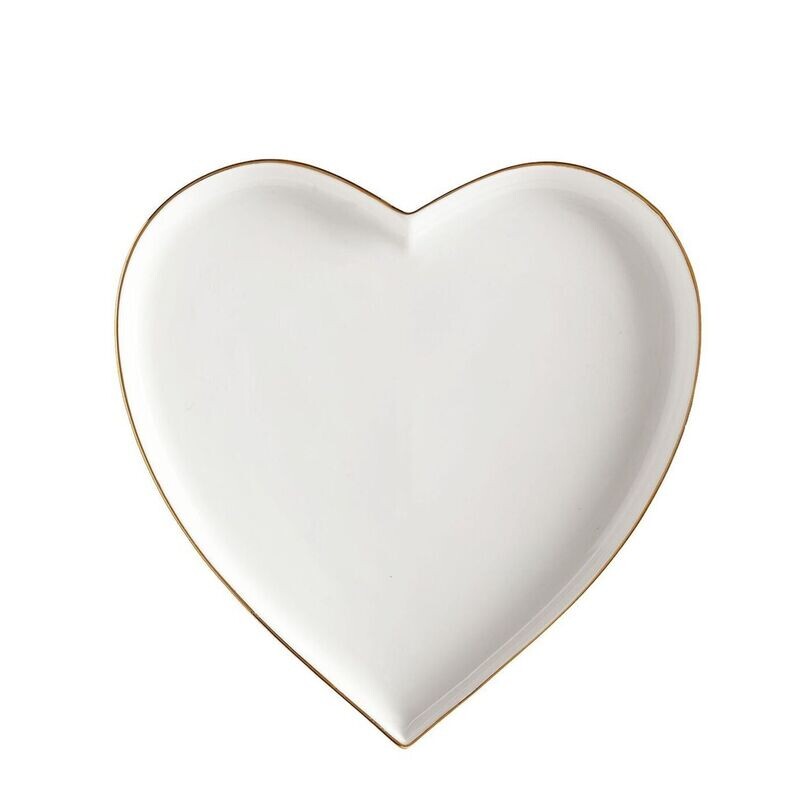 Vassoio cuore 22cm oro