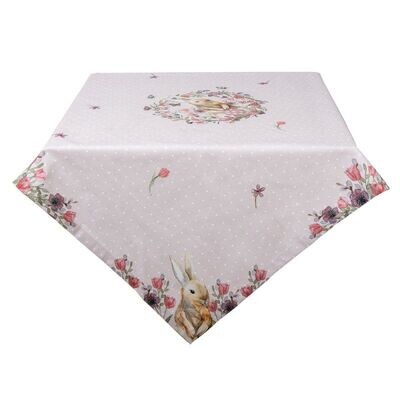 Tovaglia coniglietto rosa 100x100cm