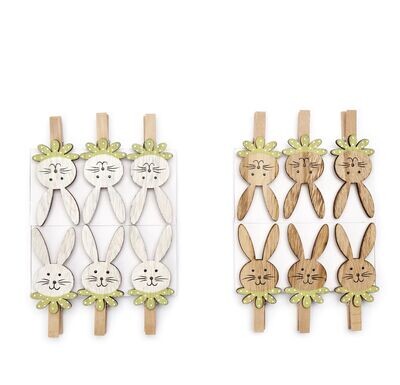 Set 6 clip coniglietto