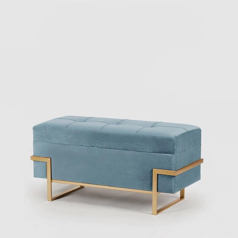 Pouf velluto contenitore