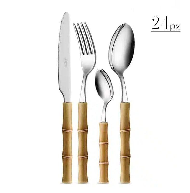 Set 24 posate bamboo
