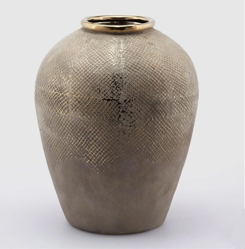 Vaso bordo oro h.41cm