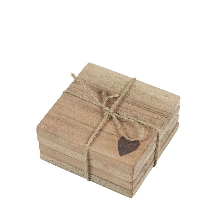 Set 4 sottobicchieri cuore