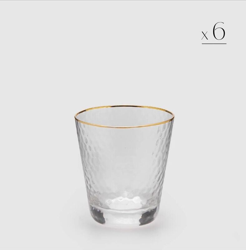 Set 6 bicchieri filo oro Gold rim