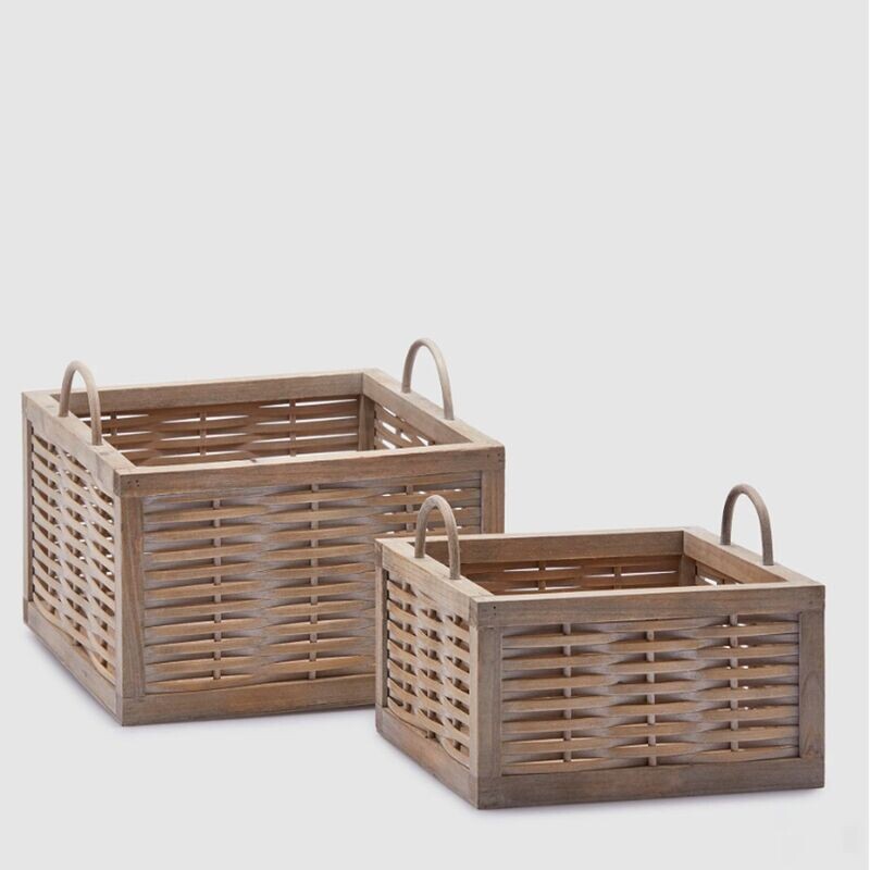 Cesta quadra con manici
