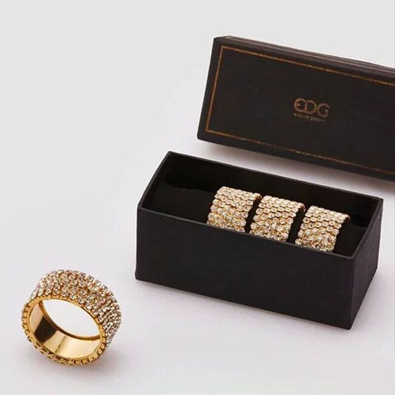 Set 4 portatovaglioli Diamond