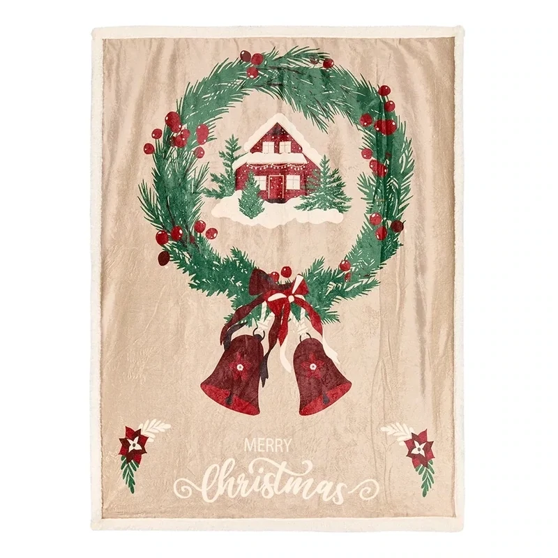 Plaid Holly Jolly ghirlanda