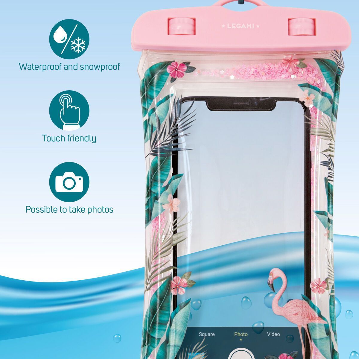 Custodia impermeabile smartphone Flamingo