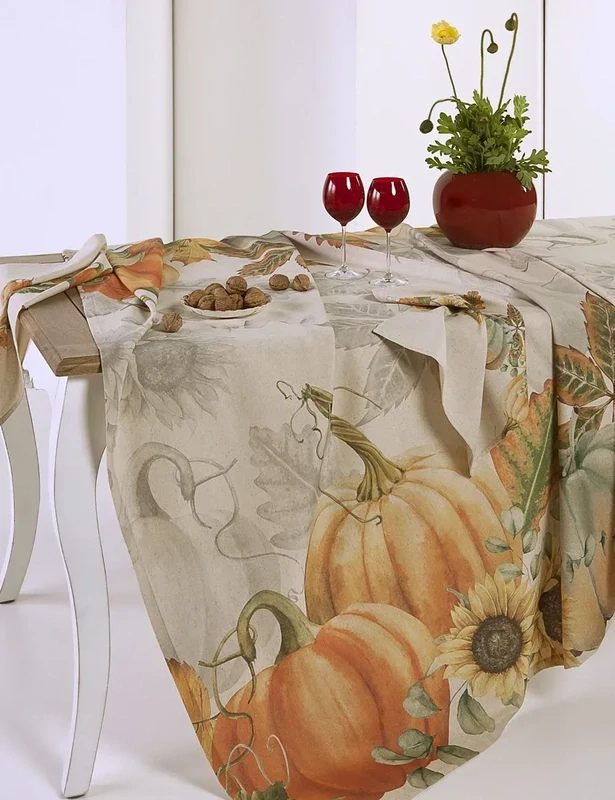 Tovaglia e tovaglioli Zucca 180x270cm