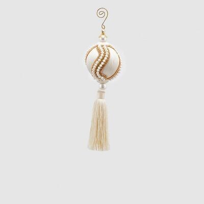 Sfera con nappe ricamo