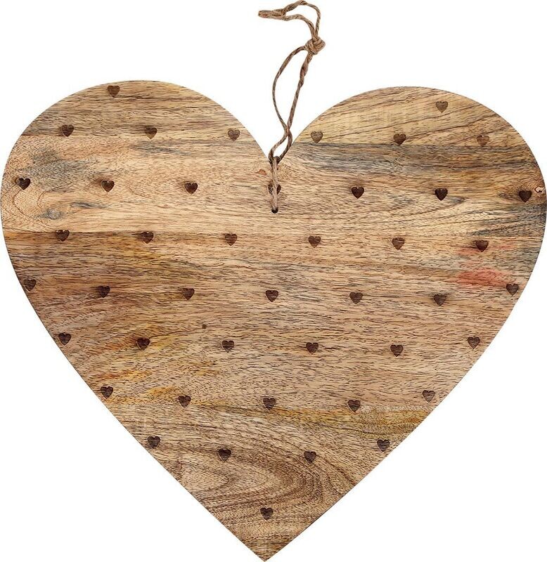 Tagliere forma di cuore con cuoricini