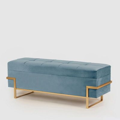 Pouf velluto contenitore