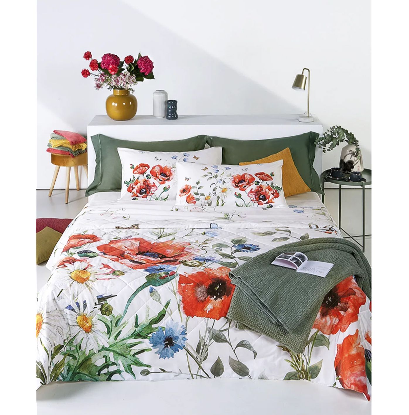 Completo lenzuola matrimoniale Bloom Papaveri