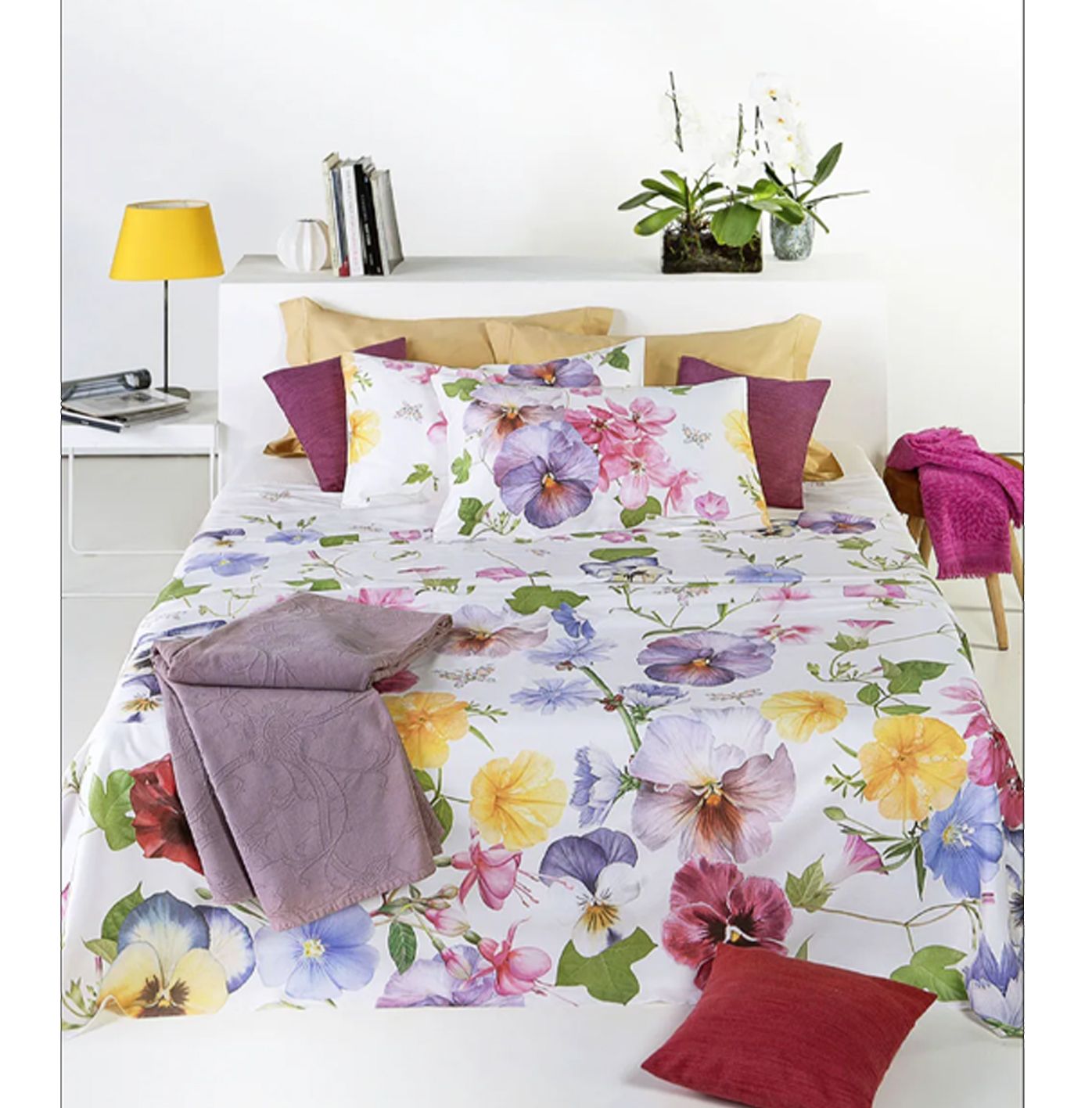 Parure copripiumino matrimoniale Bloom Viole