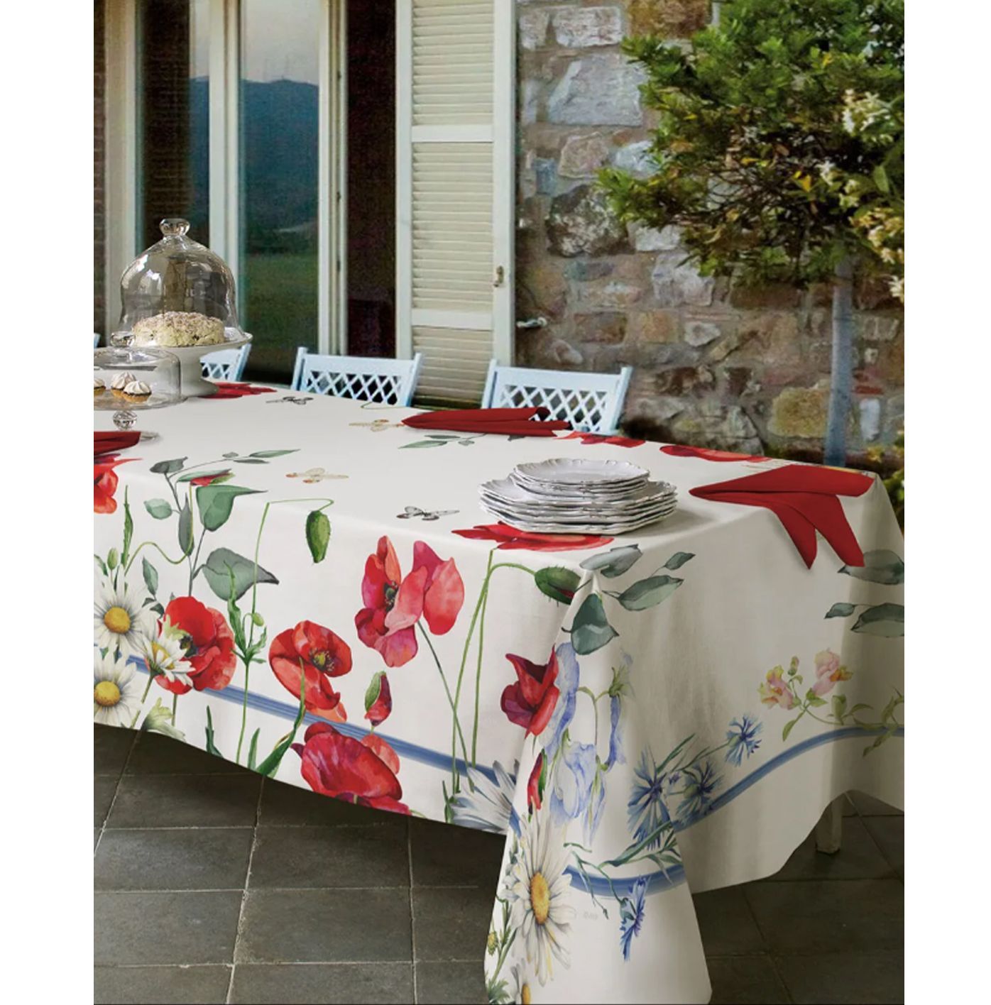 Tovaglia Bloom Papaveri 150x220cm
