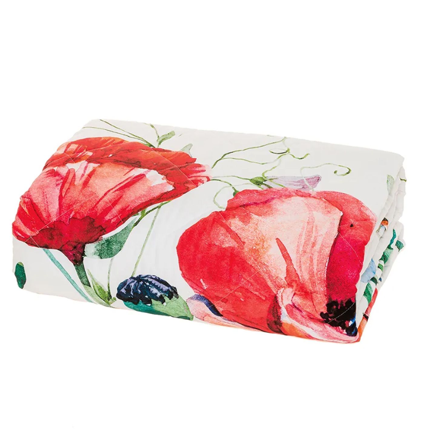 Trapunta leggera matrimoniale Bloom Papaveri