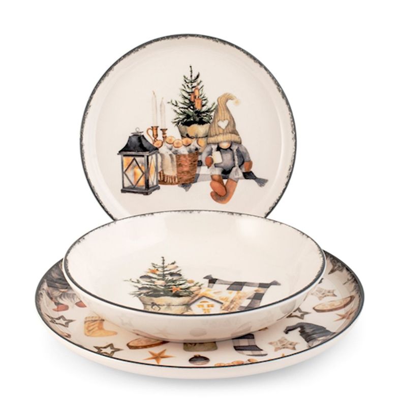 Servizio piatti 1 posto tavola Country Winter Servizio piatti 1 posto tavola Country Winter